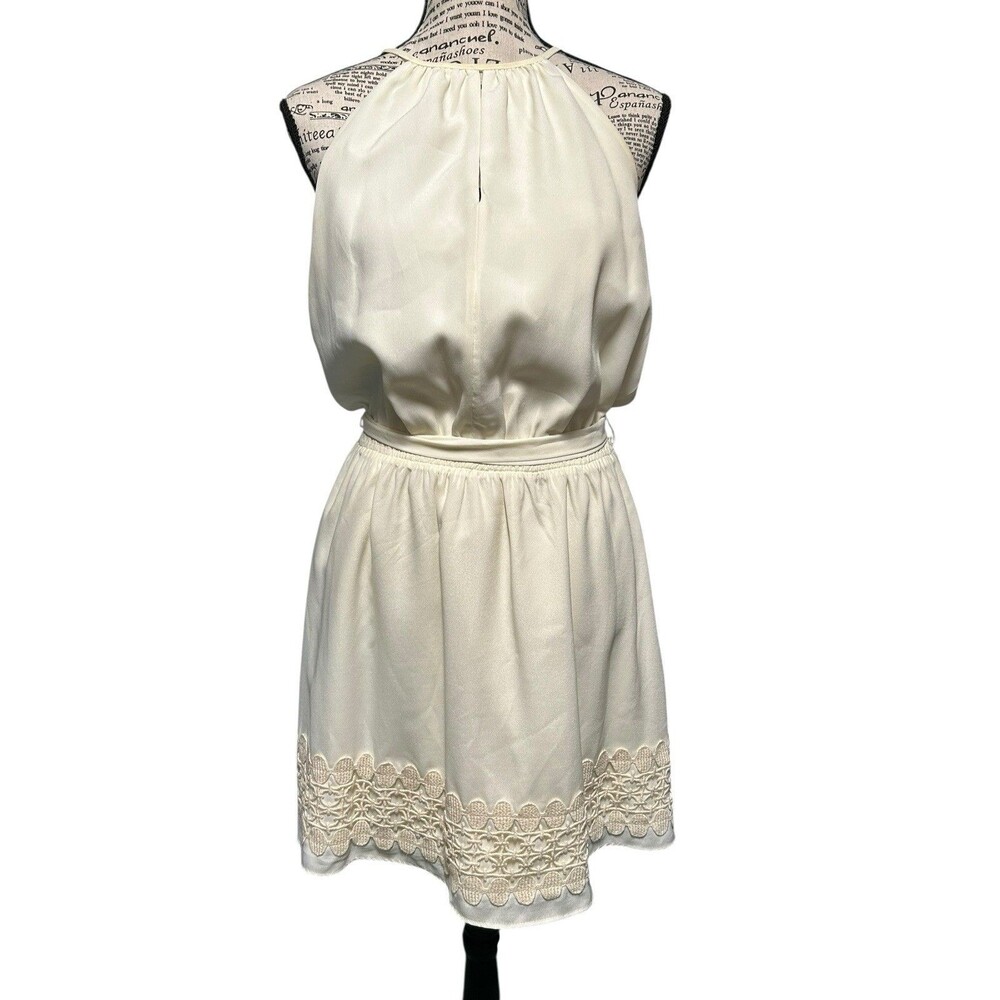 EXPRESS Women’s Summer Med Solid Bone White Sleeve Romantic Whimsical Y2K
